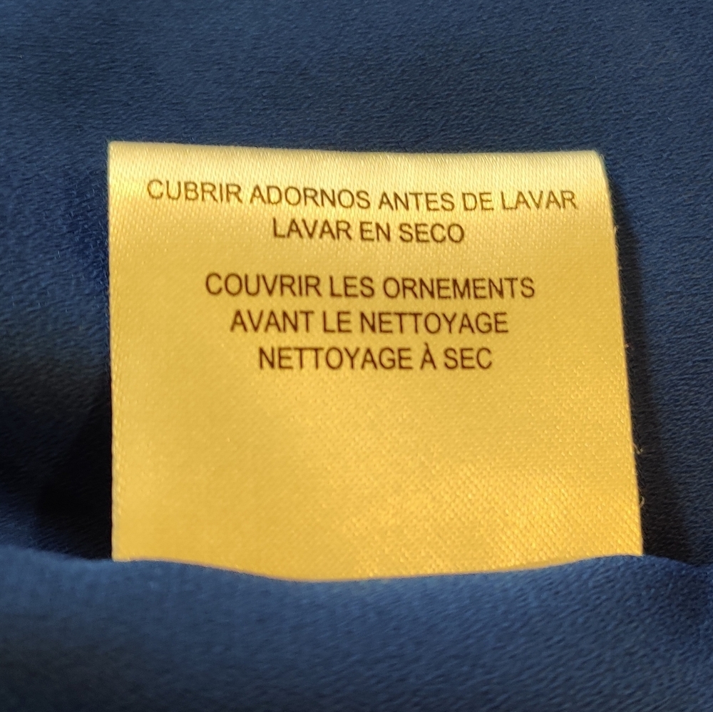 London Times Cold Shoulder Mini Cape Blue Dress - Picture 10 of 10